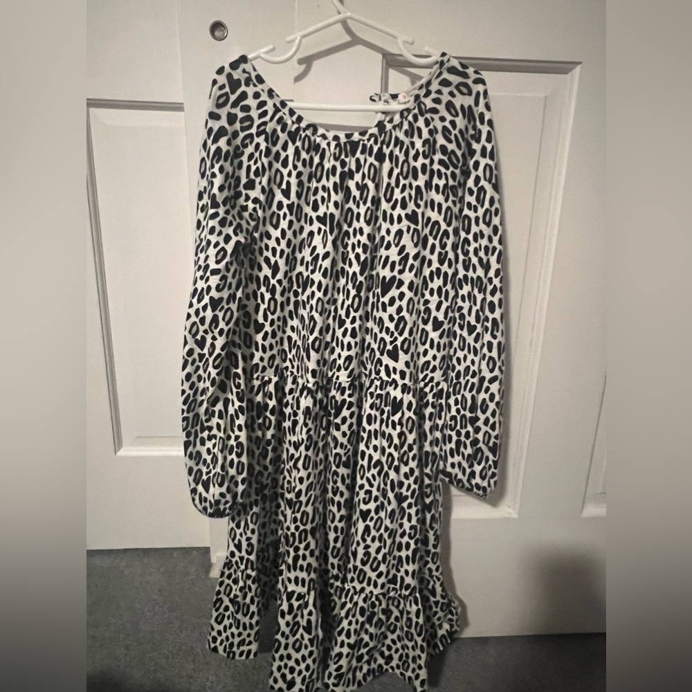 J Crew Girls Leopard Print Dress, Size 8-9